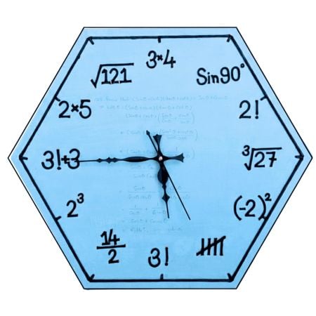Handcrafted Mathematical Theme Wall Clock